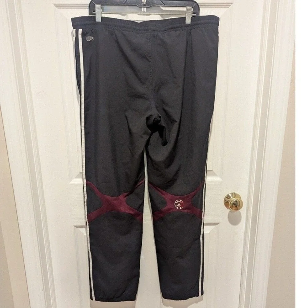 Vintage Y2K Adidas 3 Stripes with Track Pants Burgundy Panel Soccer‎ M
